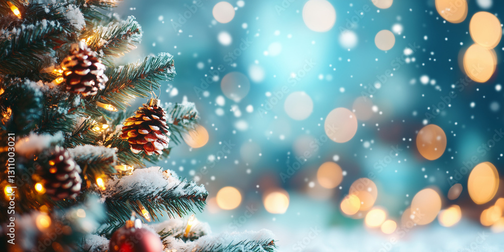 Serene Snowy Christmas Night: A Beautiful Winter Scene with Snowflakes Falling Gently, abstract christmas background Serene Snowy Christmas Night: A Beautiful Winter Scene with Snowflakes Falling Gently, abstract christmas background