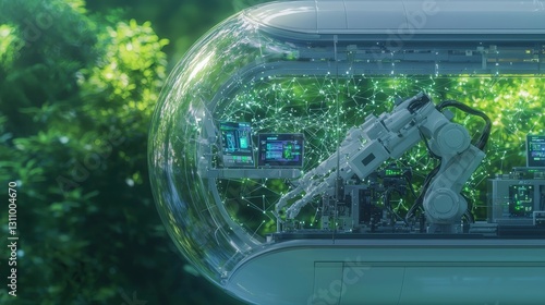 Futuristic Factory  Smart Automation  Robotics  Industry 4 0  Green Tech