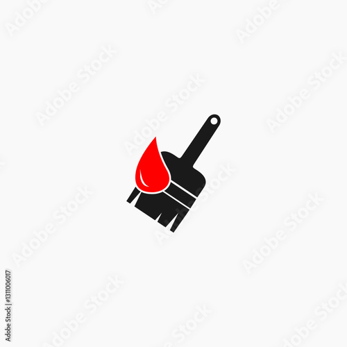 Paint brushes icons. Color icon  in trendy design style isolated on white background