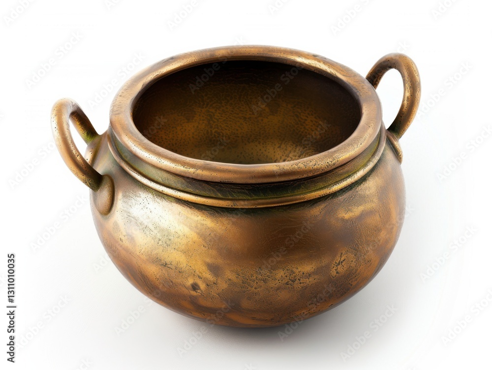 Highresolution topdown photo of Pot of Gold on whitebackground Highresolution topdown photo of Pot of Gold on whitebackground