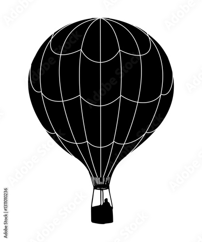 silhouette of hot air balloon in the sky