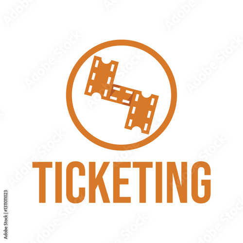 ticketing flat minimalist logo design