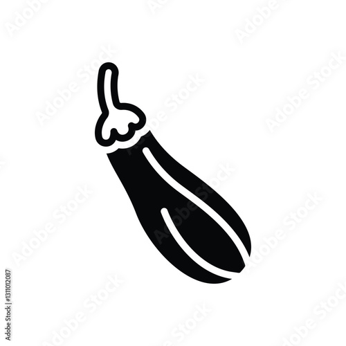 Black solid icon for zucchini