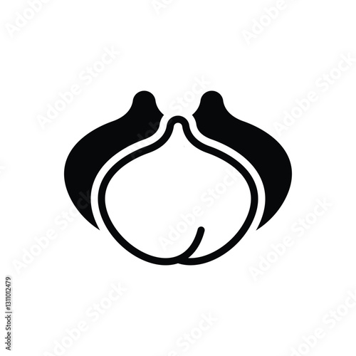 Black solid icon for chickpeas