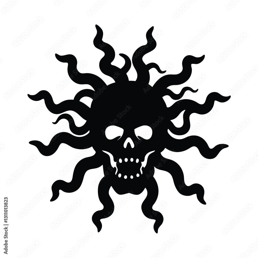 Skull Silhouette Vector Design. Skull Silhouette Vector Design.