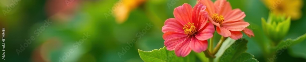 Close-up of citronella pelargonium flowers and leaves, bloom, flora, pink Close-up of citronella pelargonium flowers and leaves, bloom, flora, pink