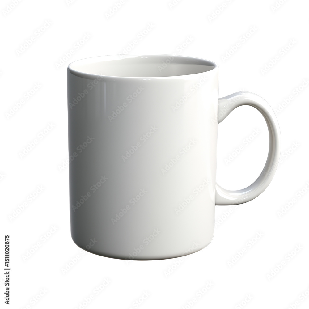 Fototapeta premium White mug mockup, isolated on transparent background