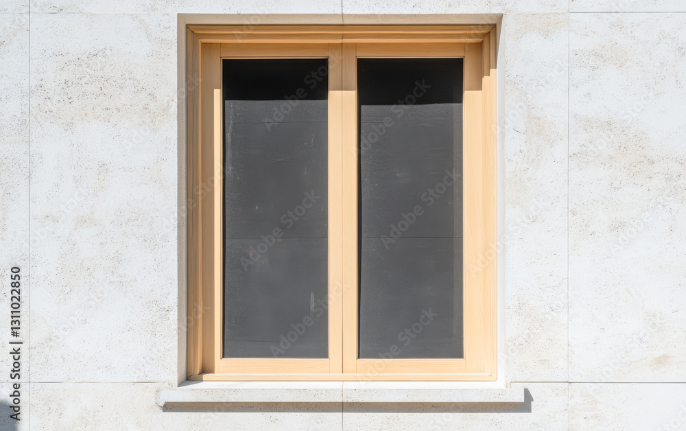 Modern window design on a minimalist building exterior during daylight Modern window design on a minimalist building exterior during daylight