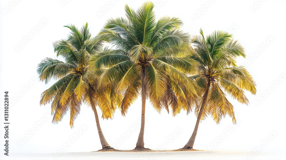 Obraz premium Coconut tree on the empty space background.