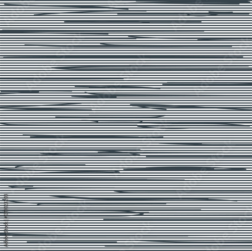 Striped art with noise in the form of horizontal thickenings or interference.
