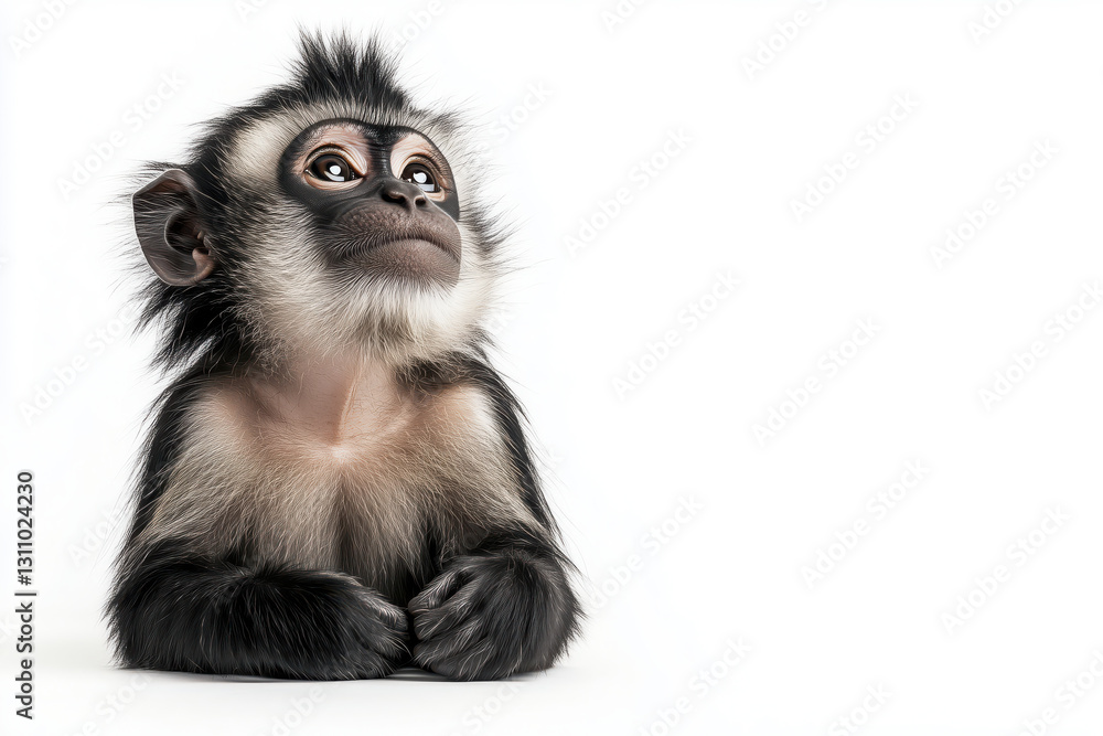 Fototapeta premium Monkey isolated on white background.