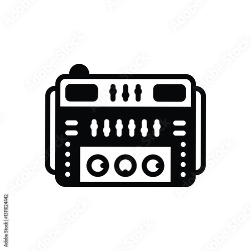 Black solid icon for mastering