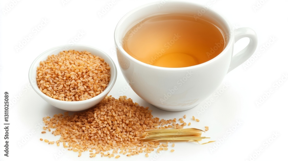Generic Genmaicha Single Overview Grain Rice Colorful Generic Genmaicha Single Overview Grain Rice Colorful