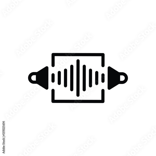 Black solid icon for voice