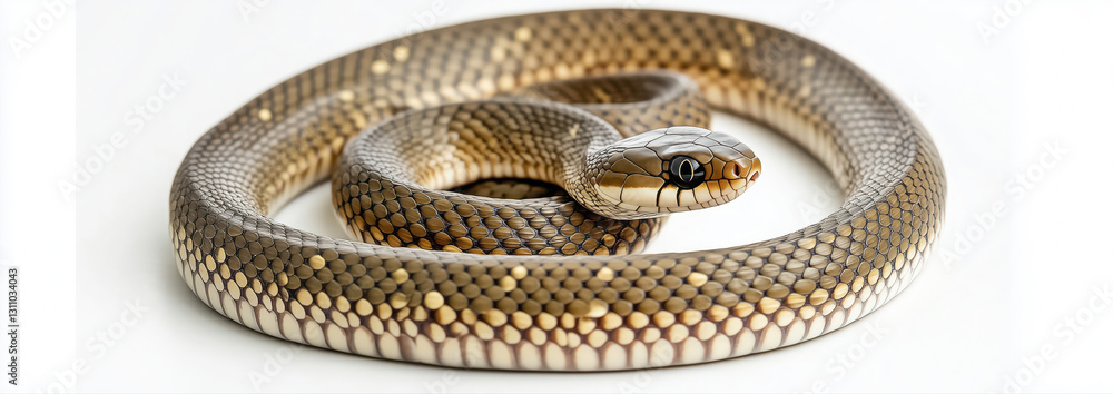 Fototapeta premium Snake isolated on white background.
