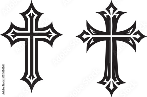 Good Friday Cross Silhouette Vector