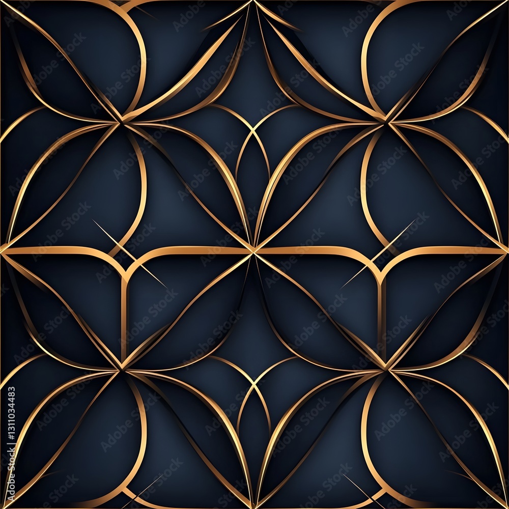 Fototapeta premium A black and gold triangle pattern