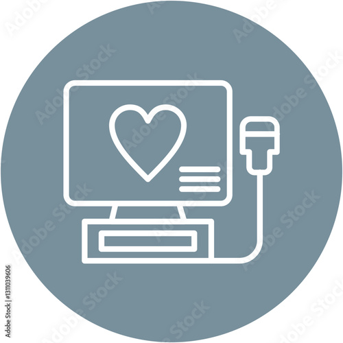 Cardiac Ultrasound Icon