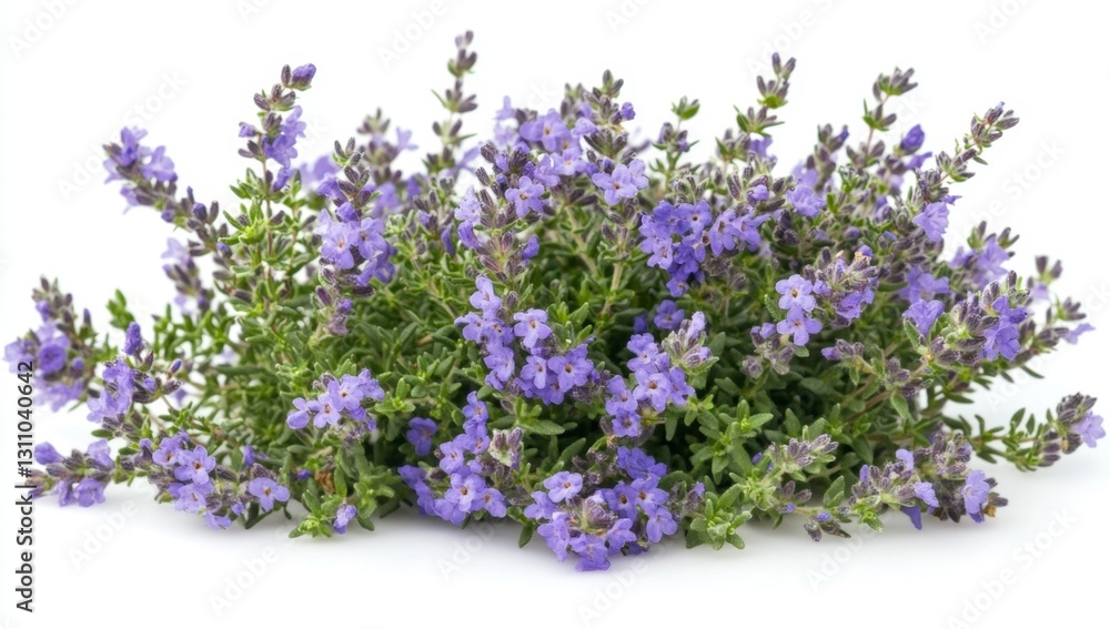 Naklejka premium Lush Lavender Bunch Against White Background