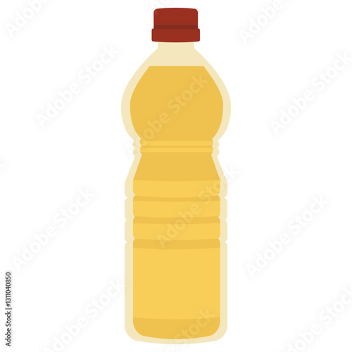 bottle of vegetable oil isolated