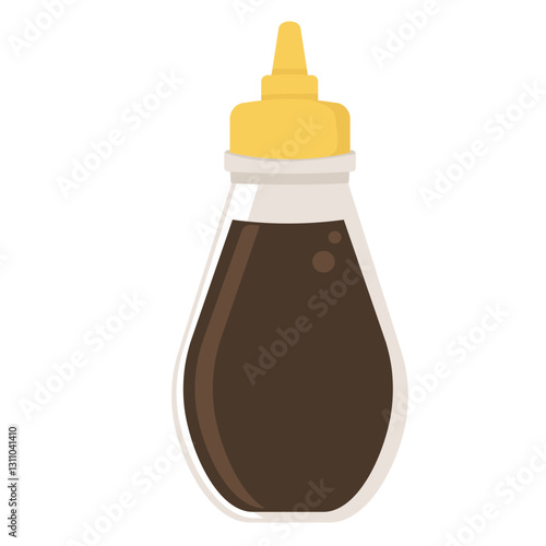Illustration of sauce ketchup bottle 