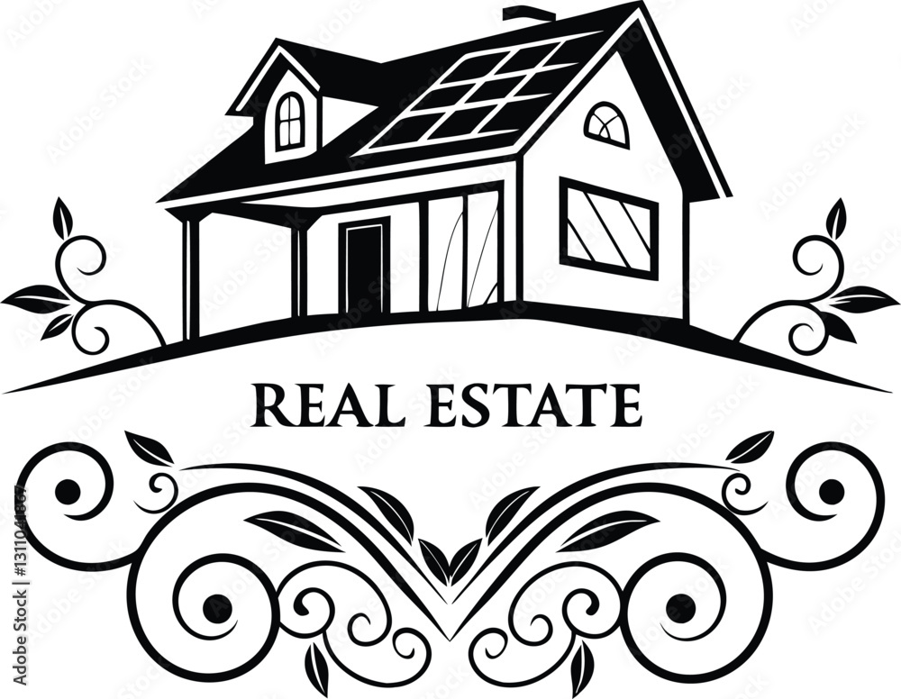 Fototapeta premium Estate Edge Sophisticated Housing Logo