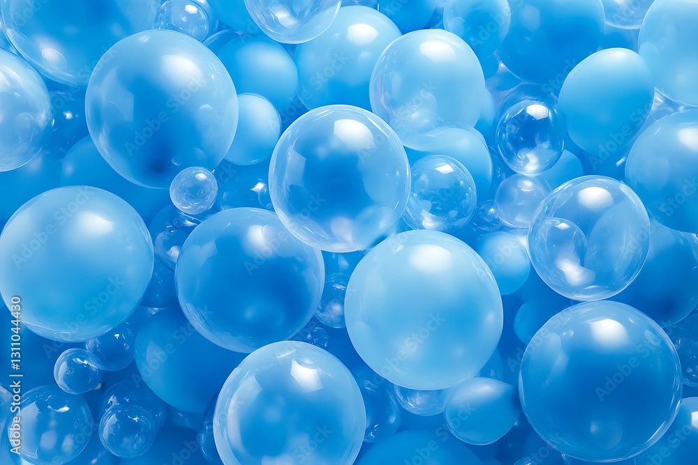 Blue balloons and bubbles background. Blue balloons and bubbles background.