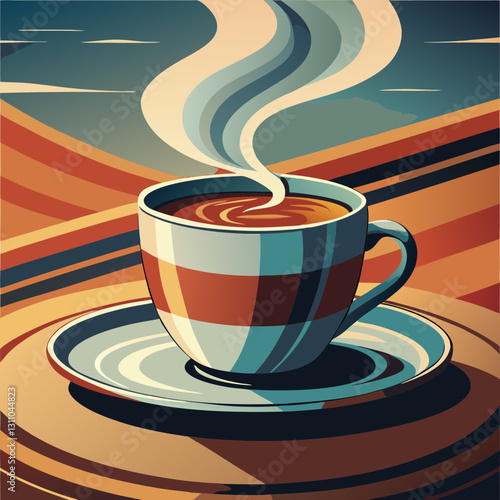 Retro coffee cup symbols