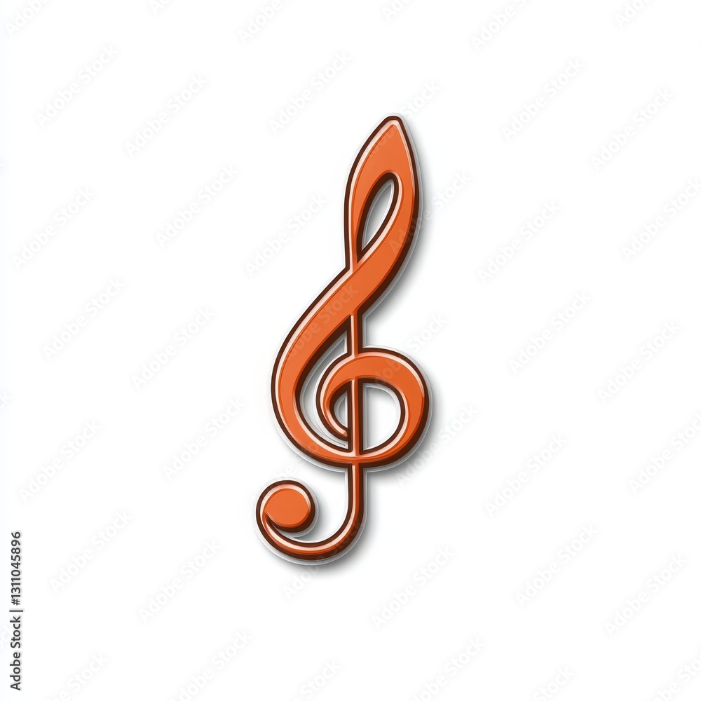 Glowing Music Note Sticker on White Background - Harmonious Rhythm in Photorealistic Style Glowing Music Note Sticker on White Background - Harmonious Rhythm in Photorealistic Style