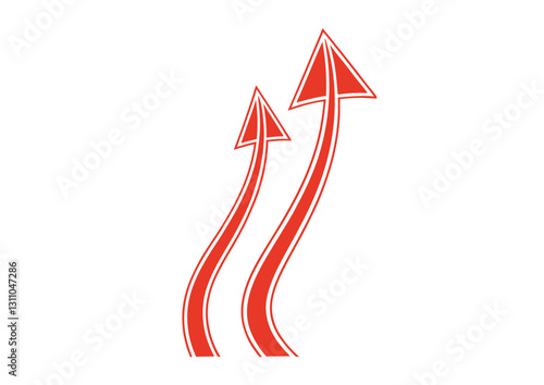 鰻登りの上昇イメージイラスト