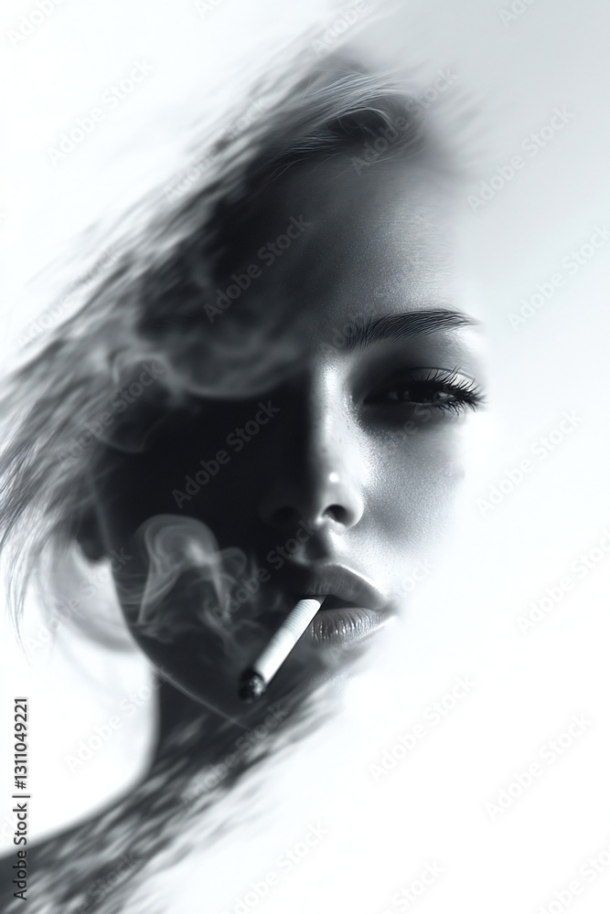 Obraz premium beautiful woman with a cigarette