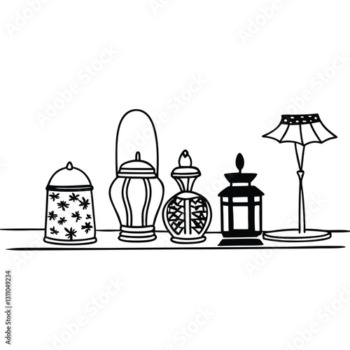 vector illustration of a lamp