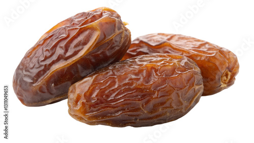 Dried dates isolated on white, Delicious date fruits on a transparent background.