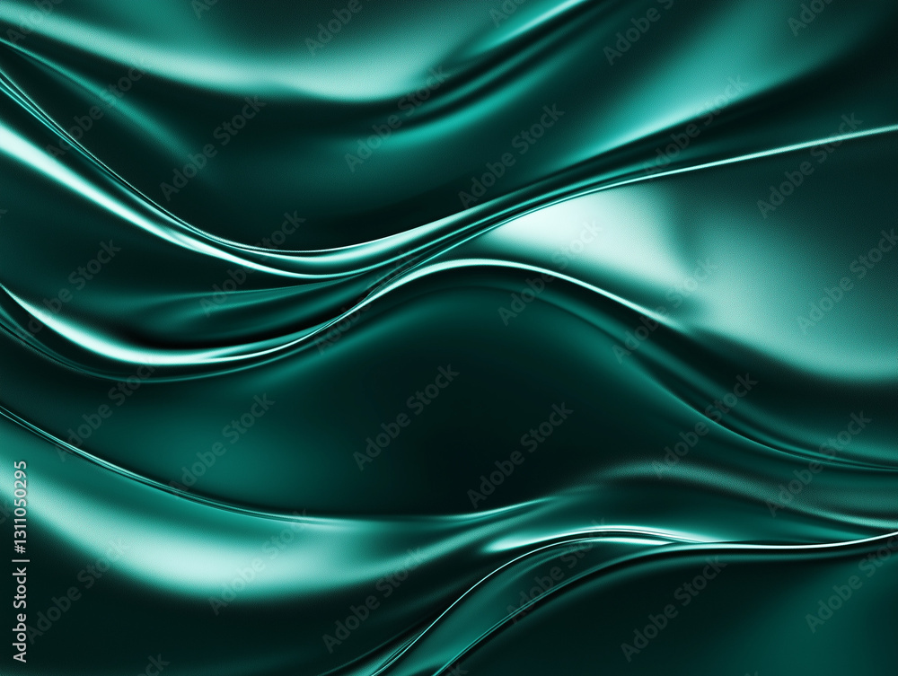 Obraz premium Elegant Dark Blue-Green Abstract Background: Subtle Reflections and Light Play, abstract blue background