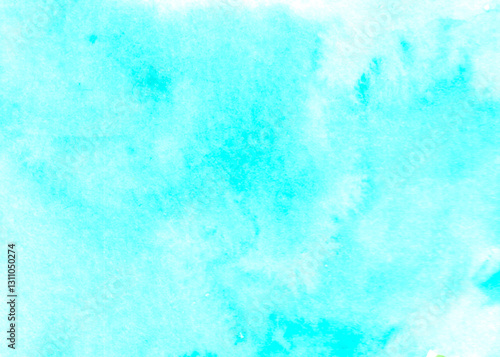 Abstract watercolor blue background. Blue sky. Hand drawn pastel grunge texture. With copy space for text or image
