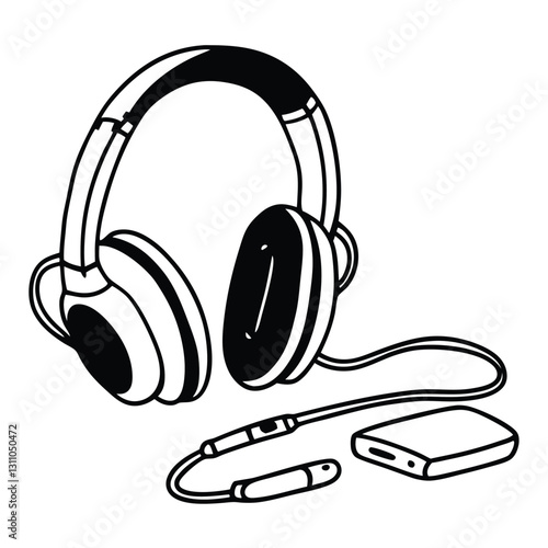 headphones isolated on white