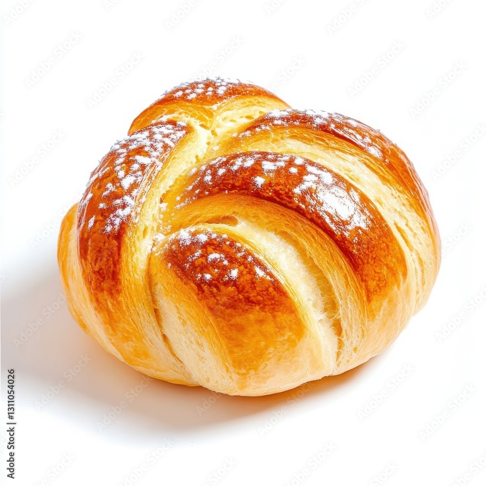 Fototapeta premium Orange brioche isolate on white background