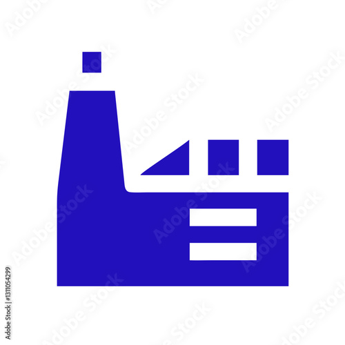 Industrial Factory Icon for Manufacturing, Economy, and Business Development