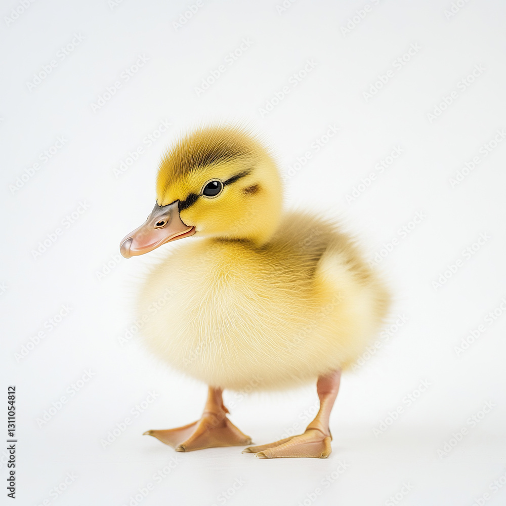 Cute duckling standing on white background Cute duckling standing on white background
