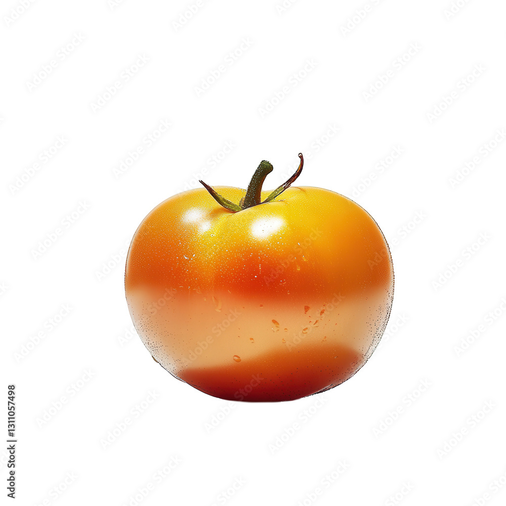 Fresh ripe tomato isolated on white background, healthy food ingredient, organic produce, vibrant color, gardening, cooking, nutrition, appetizing fresh vegetables. Fresh ripe tomato isolated on white background, healthy food ingredient, organic produce, vibrant color, gardening, cooking, nutrition, appetizing fresh vegetables.