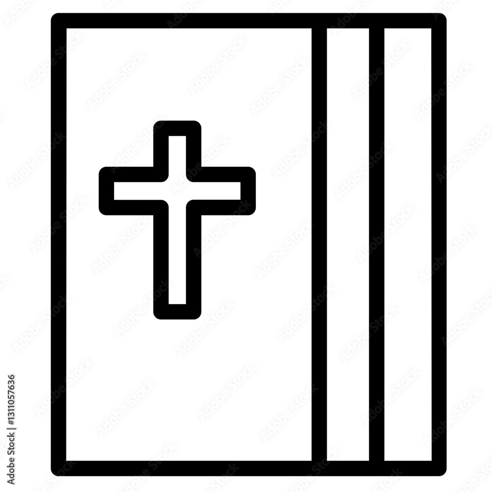 Fototapeta premium Bible Book Easter Line Icon