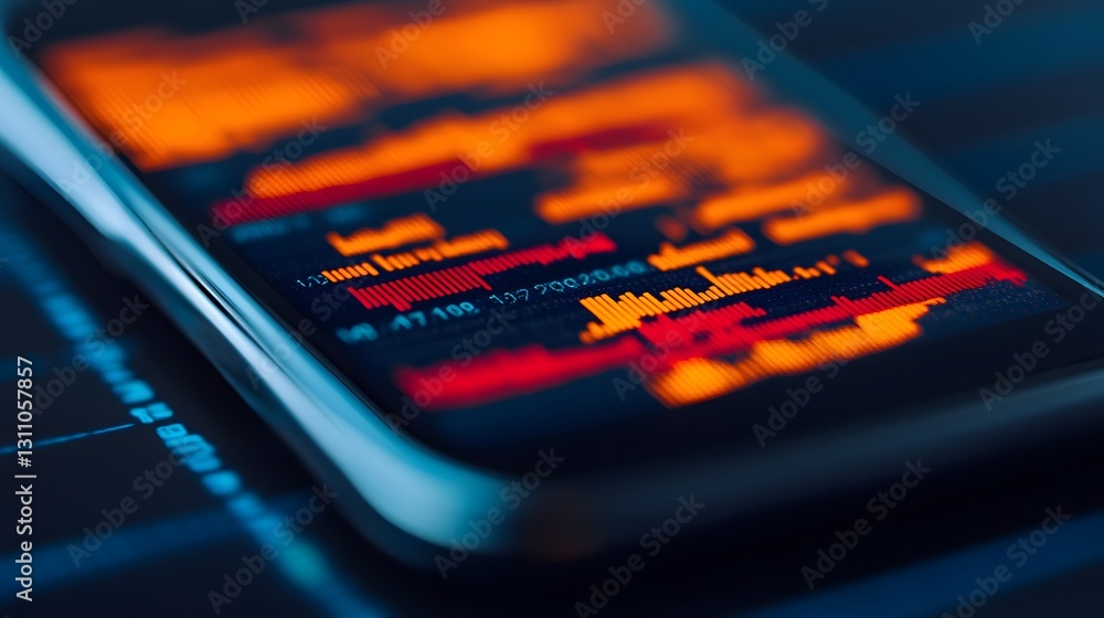 Abstract Digital Display on Smartphone Screen with Colorful Patterns Abstract Digital Display on Smartphone Screen with Colorful Patterns