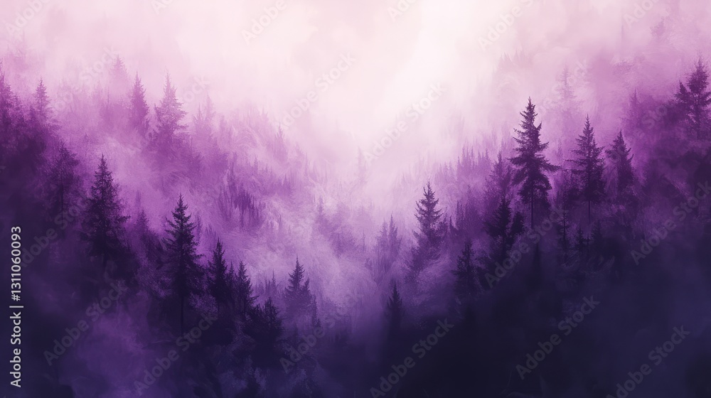 Fototapeta premium Gradient from soft lavender to deep purple, creating a dreamy and mystical mood 