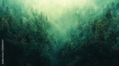 Wallpaper Mural Deep gradient from emerald green to dark forest green, conveying a rich, natural feel Torontodigital.ca