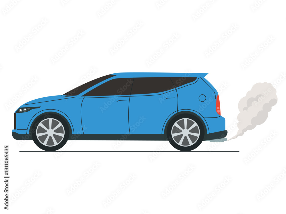 Smoke coming from car exhaust into air. Exhaust gas. car emission, smog Smoke coming from car exhaust into air. Exhaust gas. car emission, smog