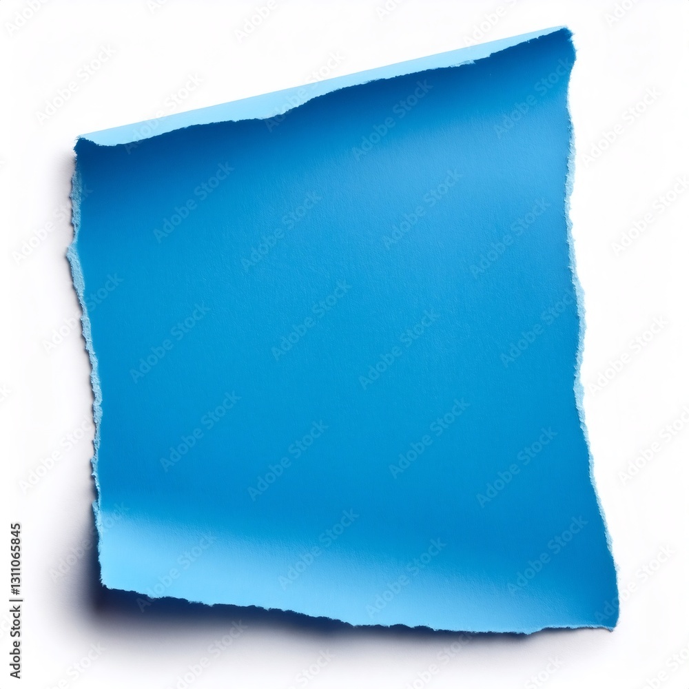 Blue paper curling dramatically, casting elegant shadows on pristine white surface with ample negative space for design layouts Blue paper curling dramatically, casting elegant shadows on pristine white surface with ample negative space for design layouts