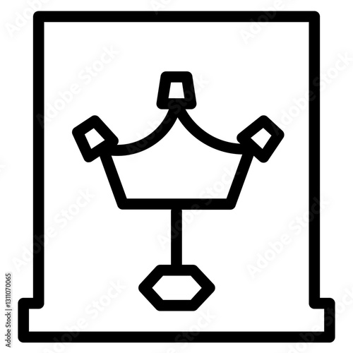Artefact Crown Culture Line Icon