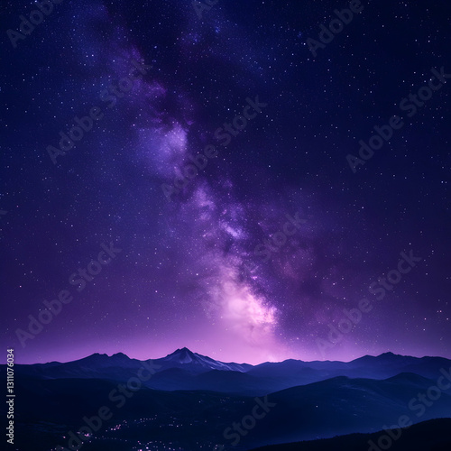 Wallpaper Mural Night sky with Milky Way over mountains Torontodigital.ca