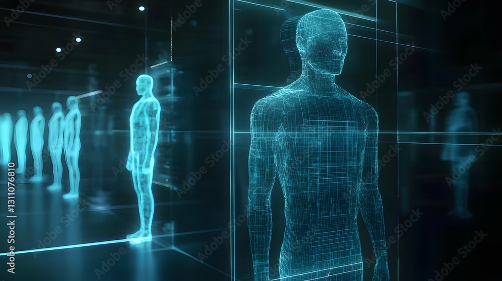 Futuristic AI Powered Digital Transformation System Visualization Futuristic AI Powered Digital Transformation System Visualization