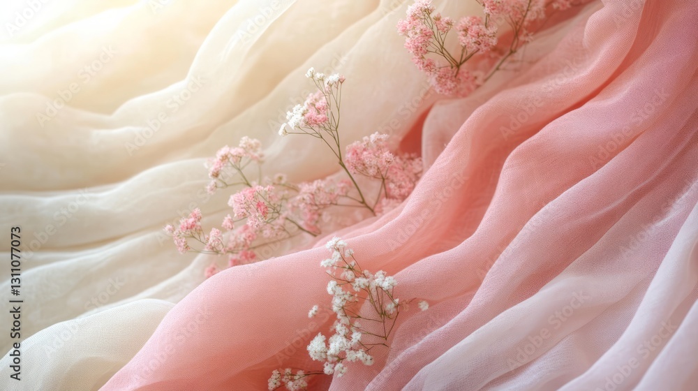 Fototapeta premium Subtle gradient from dusty rose to soft beige, soft and romantic